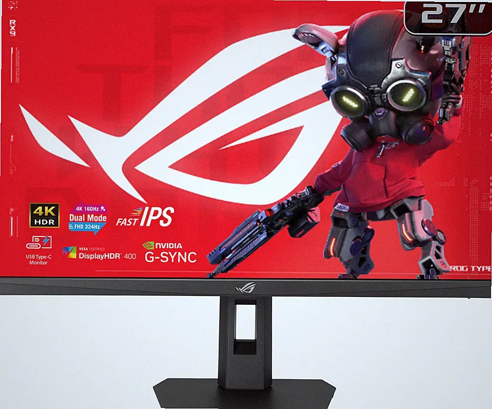 ASUS - ROG Strix 27" Dual Mode (4K 160Hz, FHD 324Hz) IPS 1ms Gaming Monitor w...