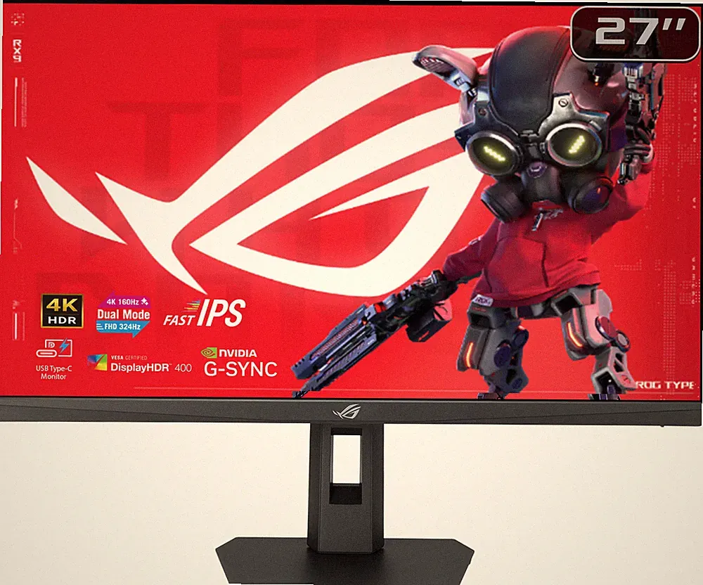 ASUS - ROG Strix 27" Dual Mode (4K 160Hz, FHD 324Hz) IPS 1ms Gaming Monitor w...
