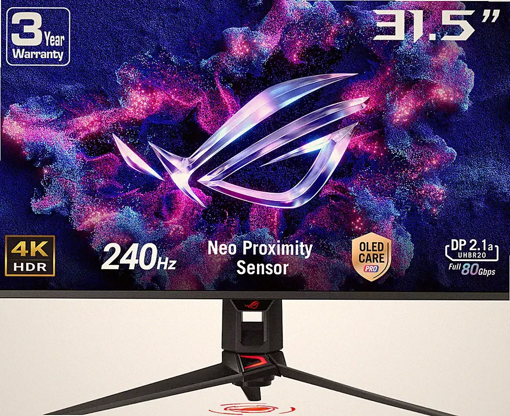 ASUS - ROG Strix 32" 4K OLED 240Hz 0.03ms Gaming Monitor with G-SYNC/FreeSync...