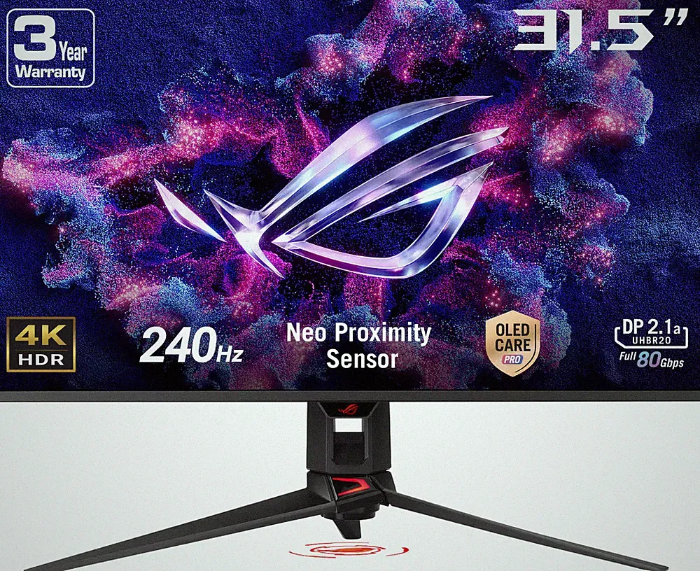 ASUS - ROG Strix 32" 4K OLED 240Hz 0.03ms Gaming Monitor with G-SYNC/FreeSync...