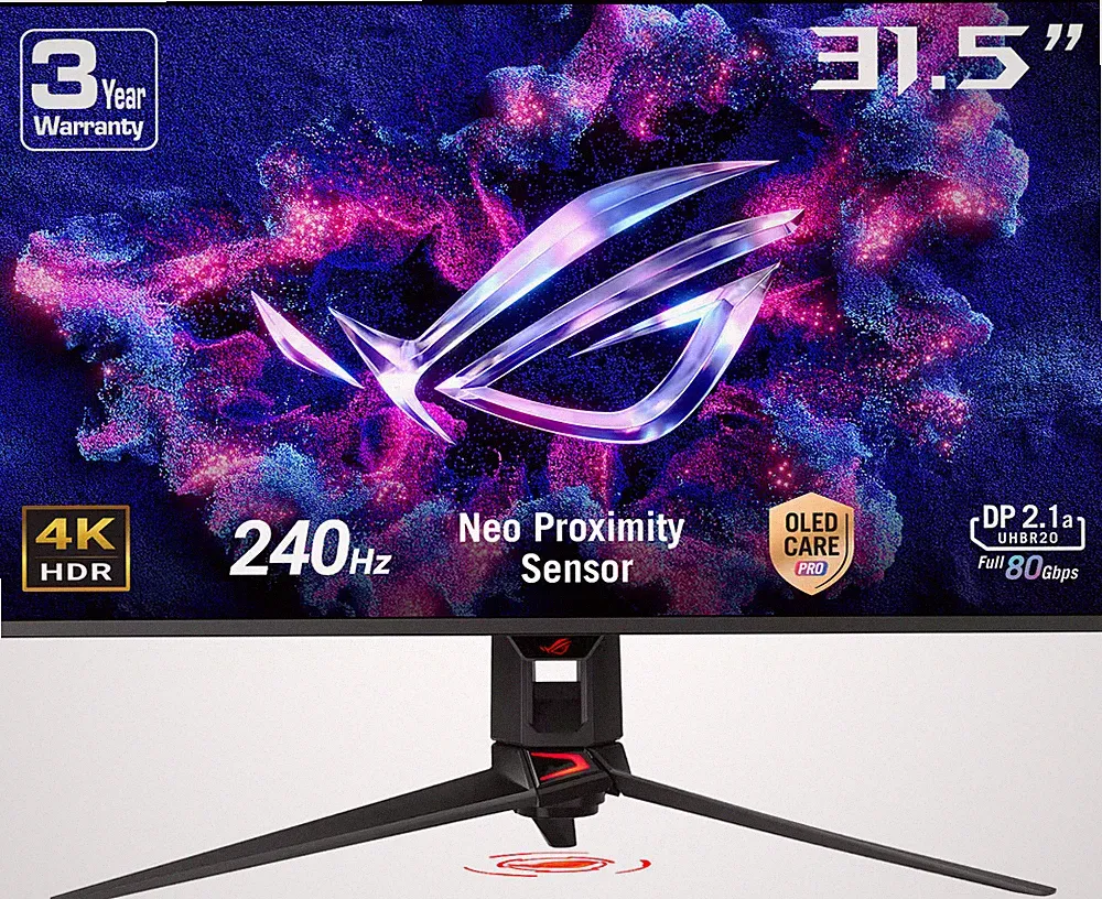 ASUS - ROG Strix 32" 4K OLED 240Hz 0.03ms Gaming Monitor with G-SYNC/FreeSync...