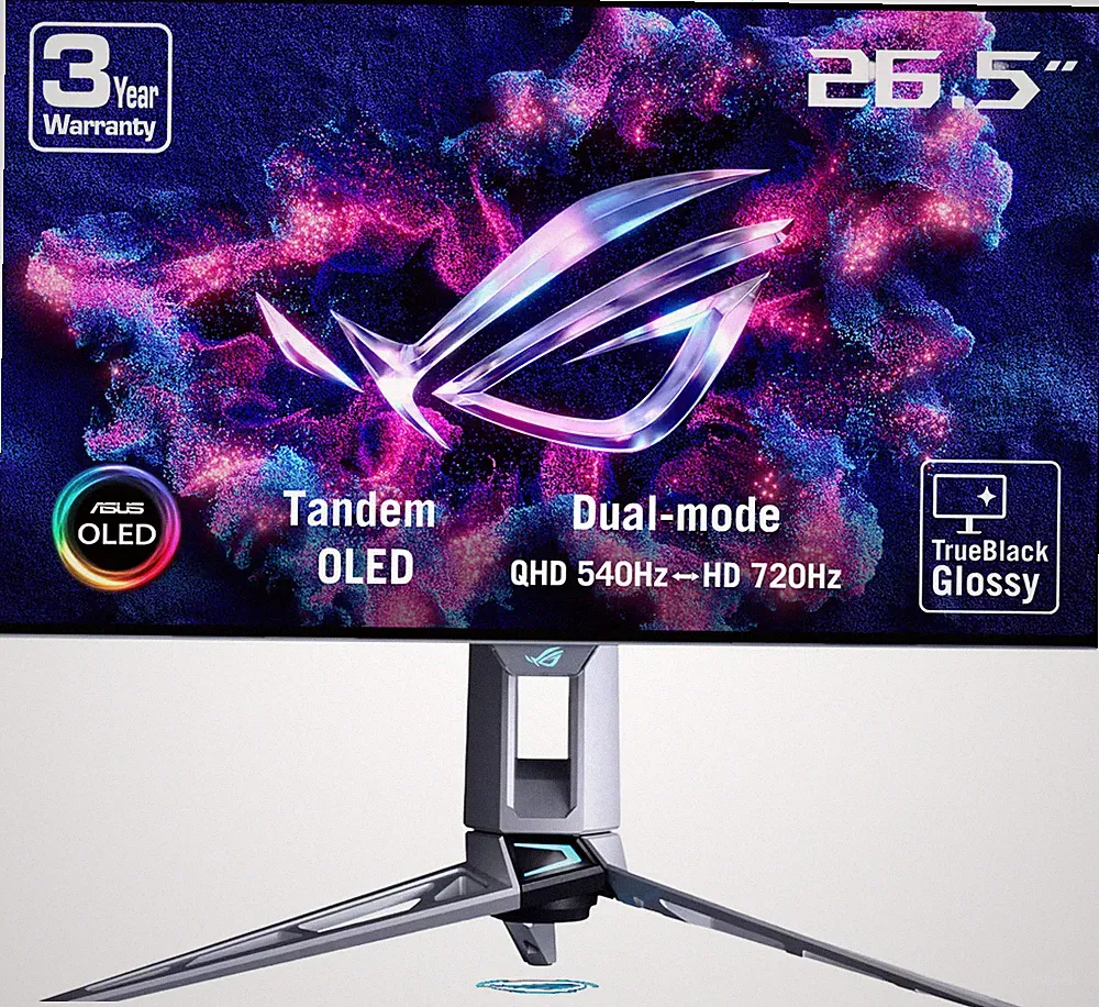 ASUS - ROG Swift 27" Dual Mode (2K 540Hz, HD 720Hz) OLED 0.02ms Gaming Monito...