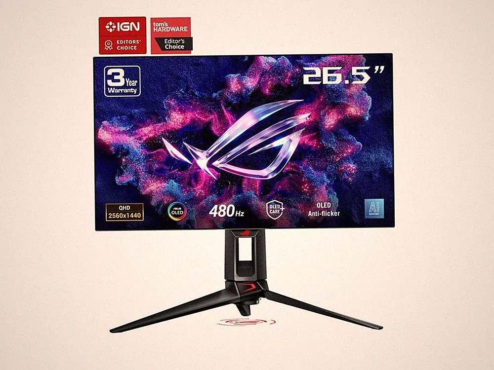ASUS ROG Swift 27 inch QHD 2K 1440P 480Hz AMD FreeSync Premium & G-SYNC