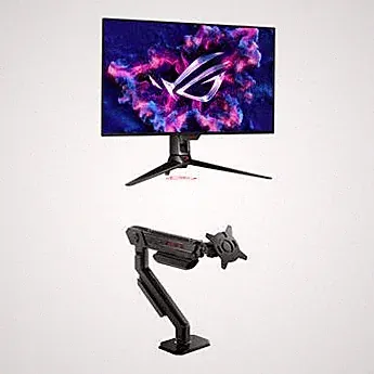 ASUS ROG Swift 31.5 in OLED 4K HDR 240 Hz Gaming Monitor & Ergo Monitor Arm