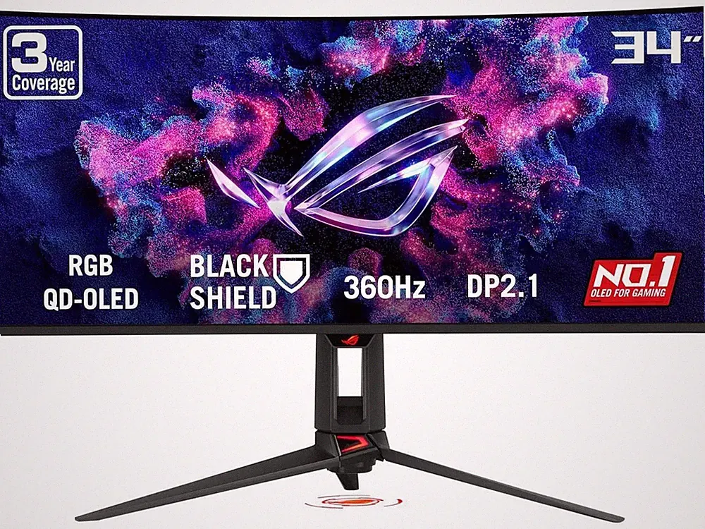 ASUS ROG SWIFT 34 inch QHD 2K 1440P 360Hz AMD FreeSync Premium Pro & G-SYNC Comp