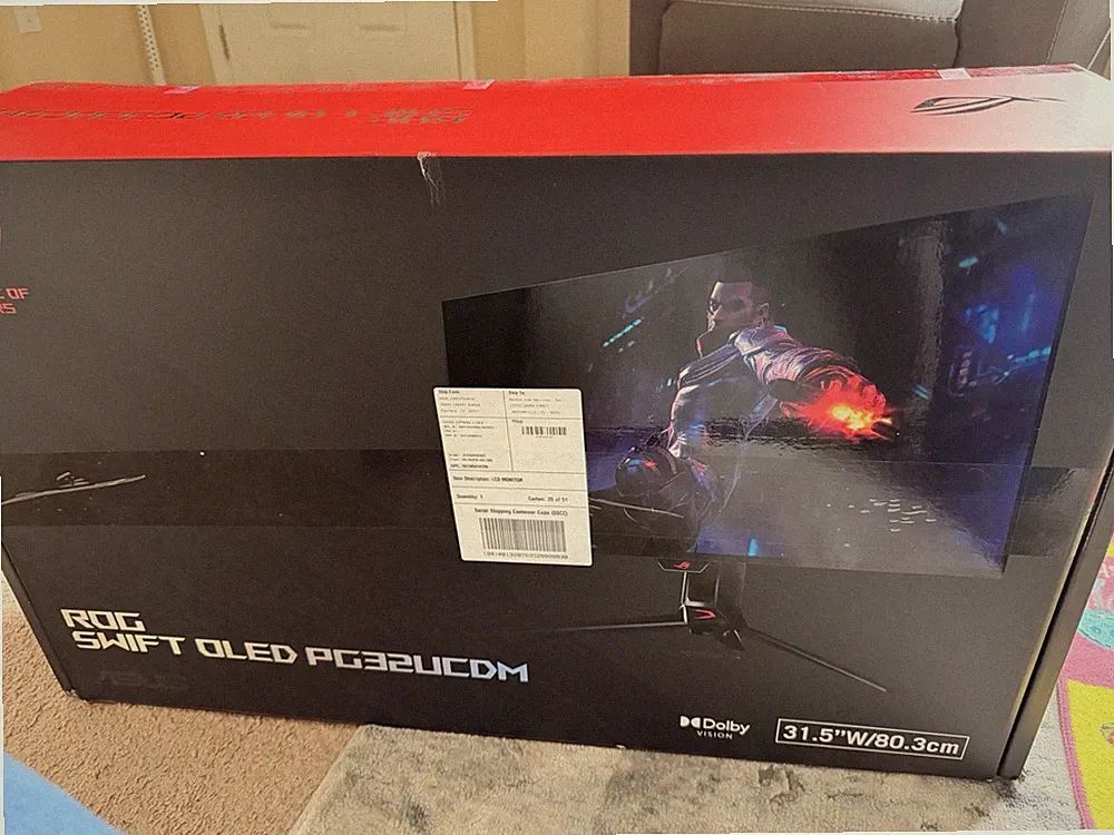 ASUS ROG Swift OLED PG32UCDM 31.5" 4K 240Hz Gaming Monitor HDR G-SYNC- Used