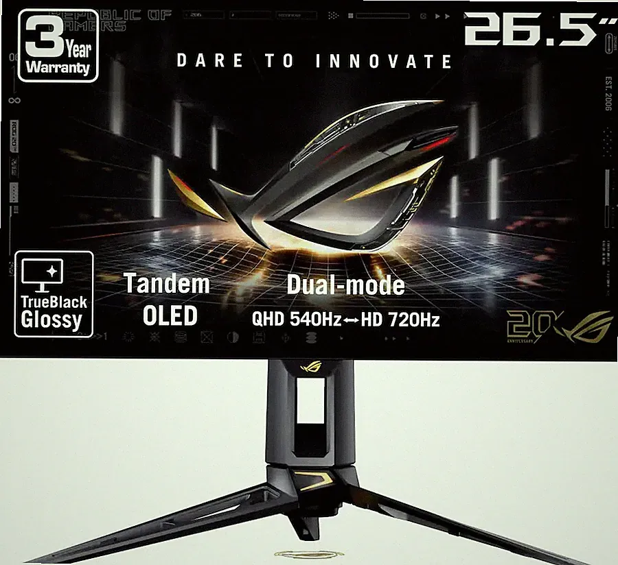ASUS ROG Swift PG27AQWP-G 27in OLED QHD 540Hz 720Hz 20th Edition Gaming Monitor