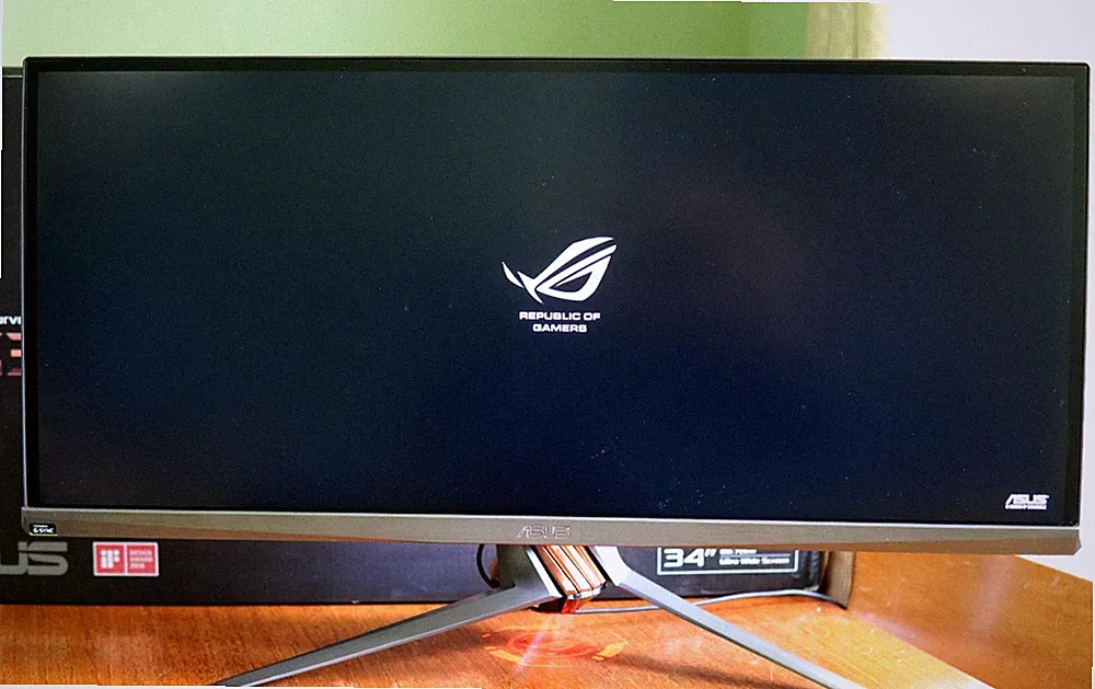 ASUS ROG SWIFT PG348Q 34" IPS LCD Curved Gaming Monitor w/ Asus BOX - WORKS
