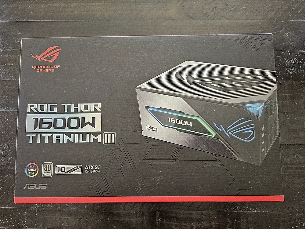 ASUS ROG THOR 1600W TITANIUM III OLED GAMING POWER SUPPLY ATX 3.1
