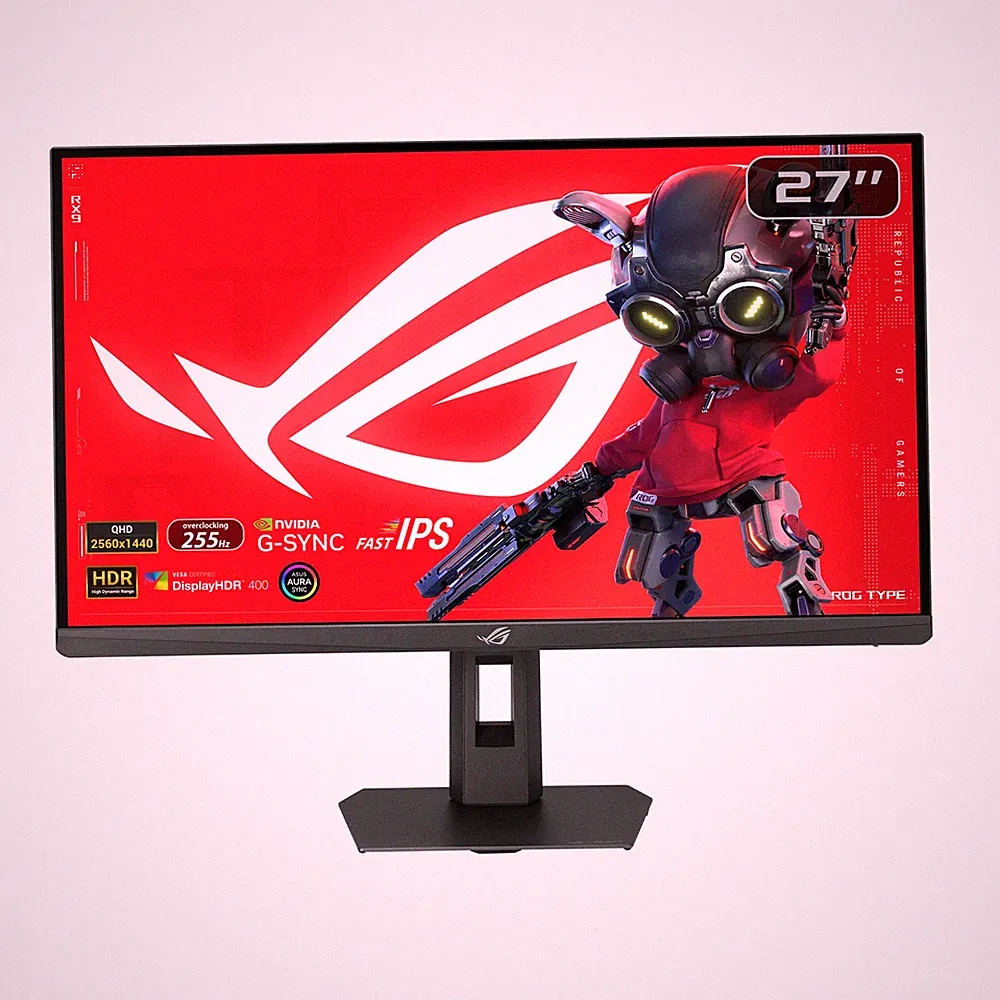 ASUS ROG XG27ACMES 27 1440p 255Hz IPS G SYNC HDR Gaming Monitor Black