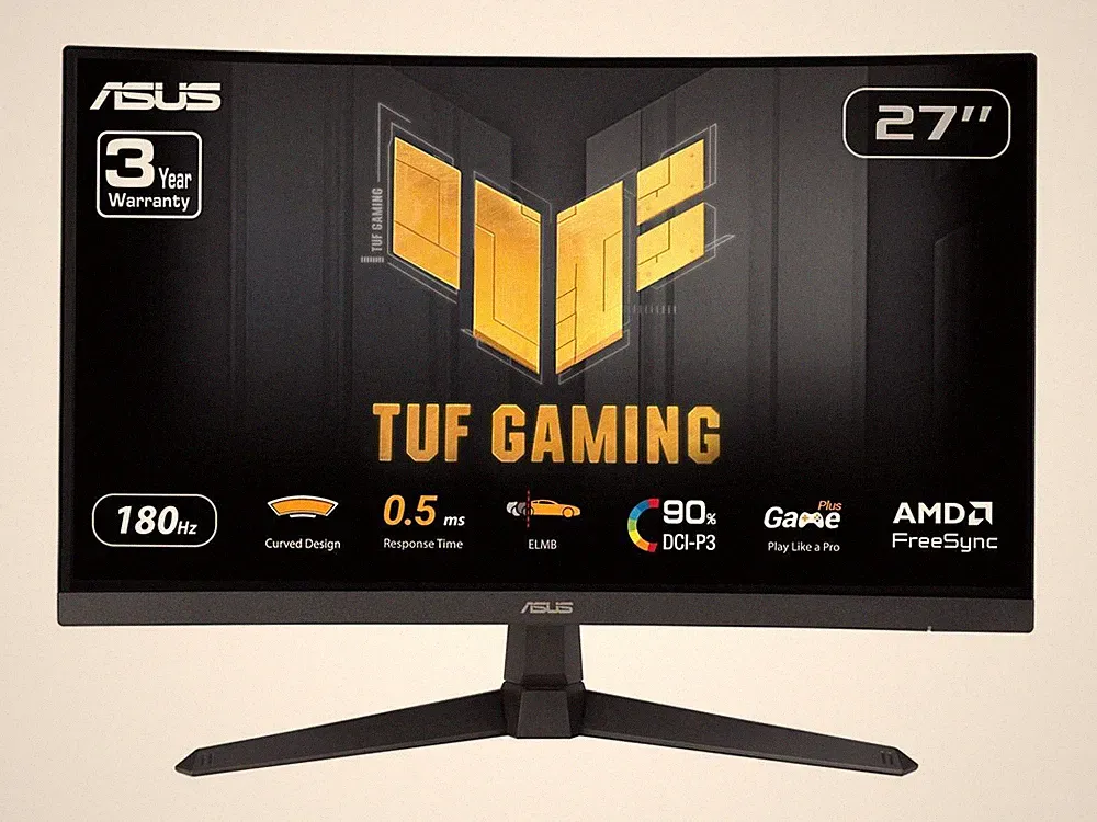 ASUS TUF Gaming 27" 1440P Curved HDR Gaming Monitor (VG27WQ3B) - QHD (2560 x 144