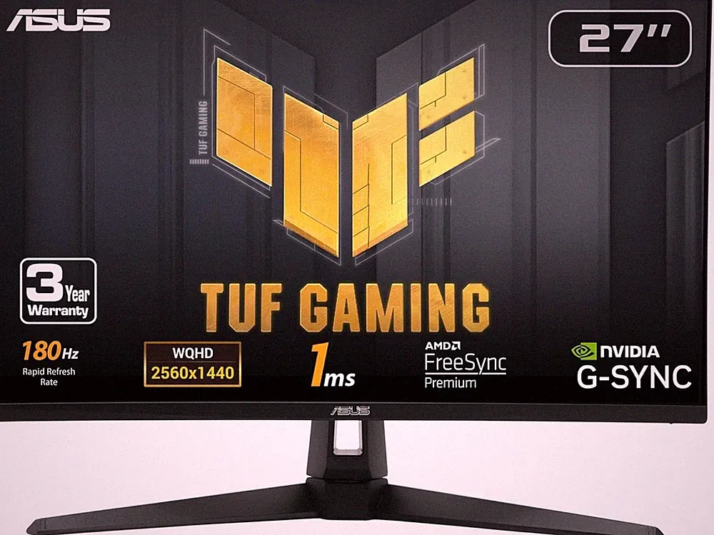ASUS TUF Gaming 27" 1440P HDR Monitor (VG27AQ3A) - QHD (2560 x 1440), 180Hz, 1ms