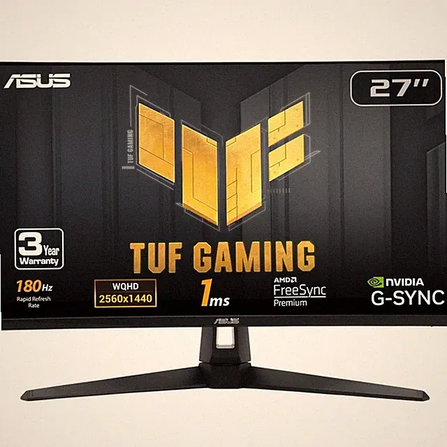 ASUS TUF Gaming 27" 2K QHD Monitor FreeSync Premium & G-SYNC Swivel & Tilt Stand