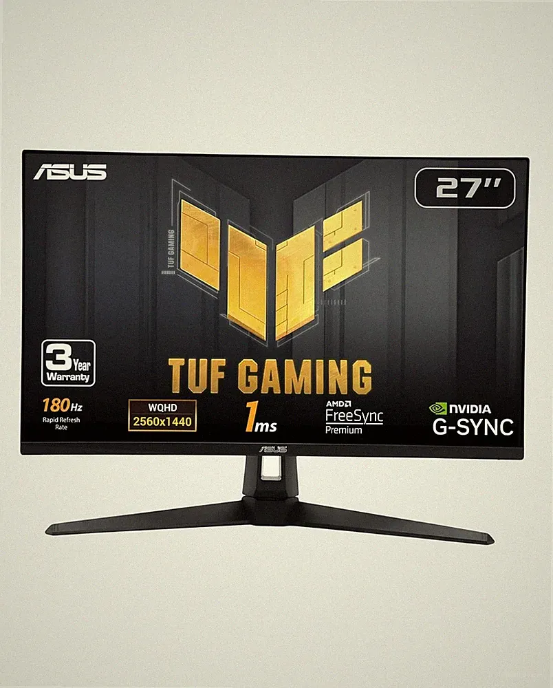 Asus TUF Gaming 27 in 1440p 180Hz G-SYN Gaming Monitor- Black (VG27AQ3A)