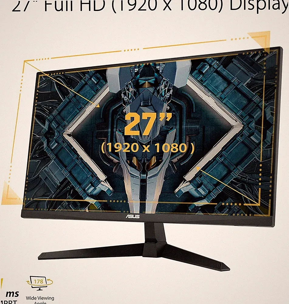 ASUS TUF Gaming 27 Inch Gaming Monitor Eye Care, HDMI, DisplayPort - VG277Q1A
