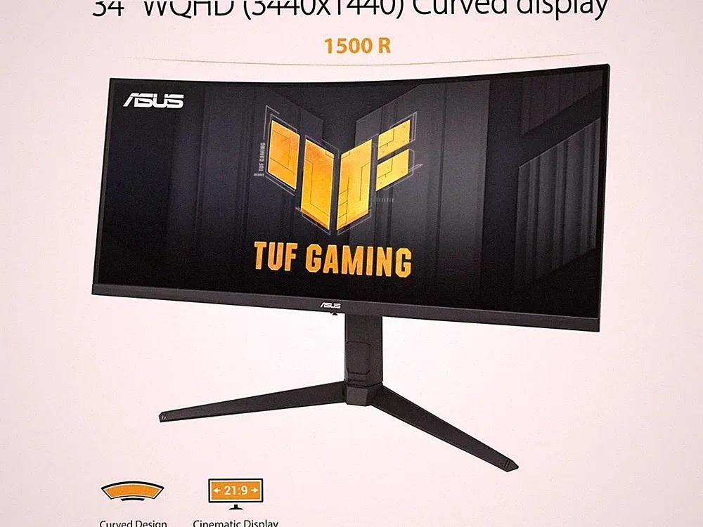 ASUS TUF Gaming 34 inch UltraWide QHD 2K 1440P 180Hz AMD FreeSync Premium Pro