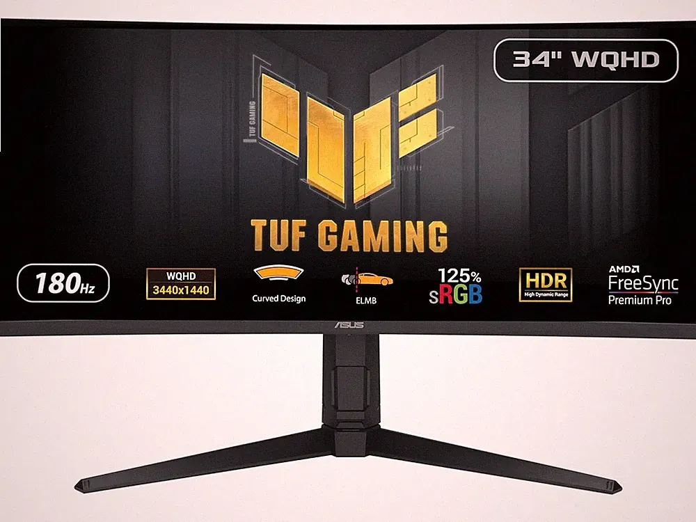 ASUS TUF Gaming 34 inch UltraWide QHD 2K 1440P 180Hz AMD FreeSync Premium Pro