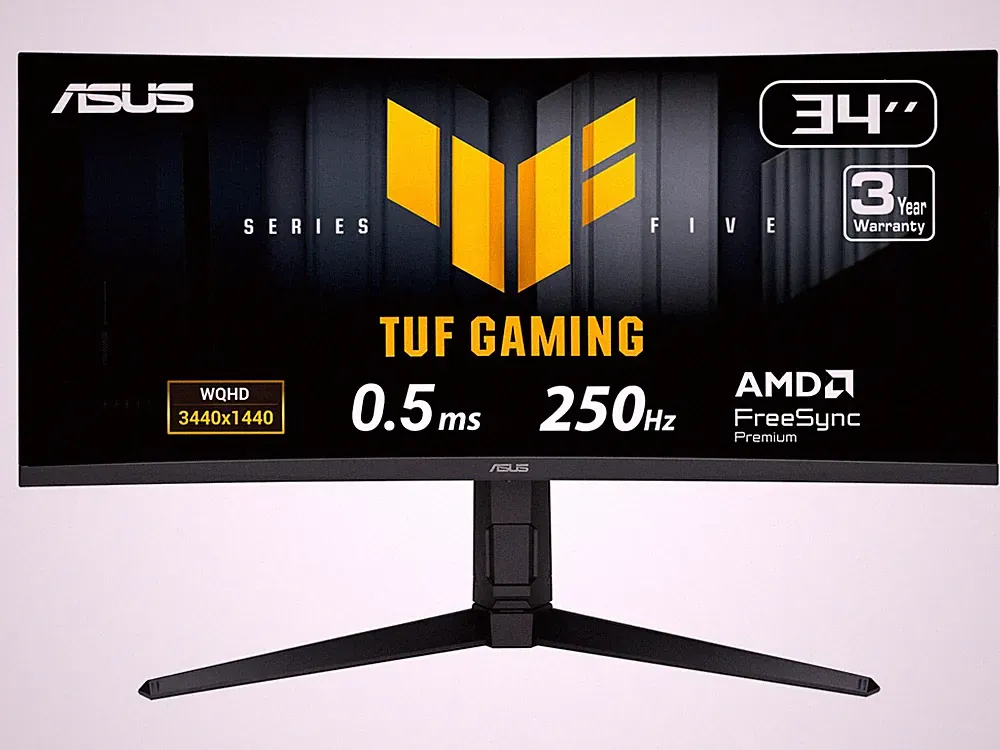 ASUS TUF Gaming 34 inch UltraWide QHD 2K 1440P 250Hz AMD FreeSync Premium 0.5ms