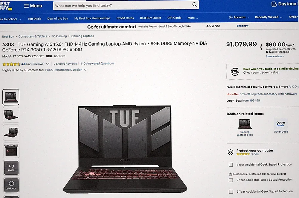 asus tuf gaming a15 gaming laptop with 2 monitors