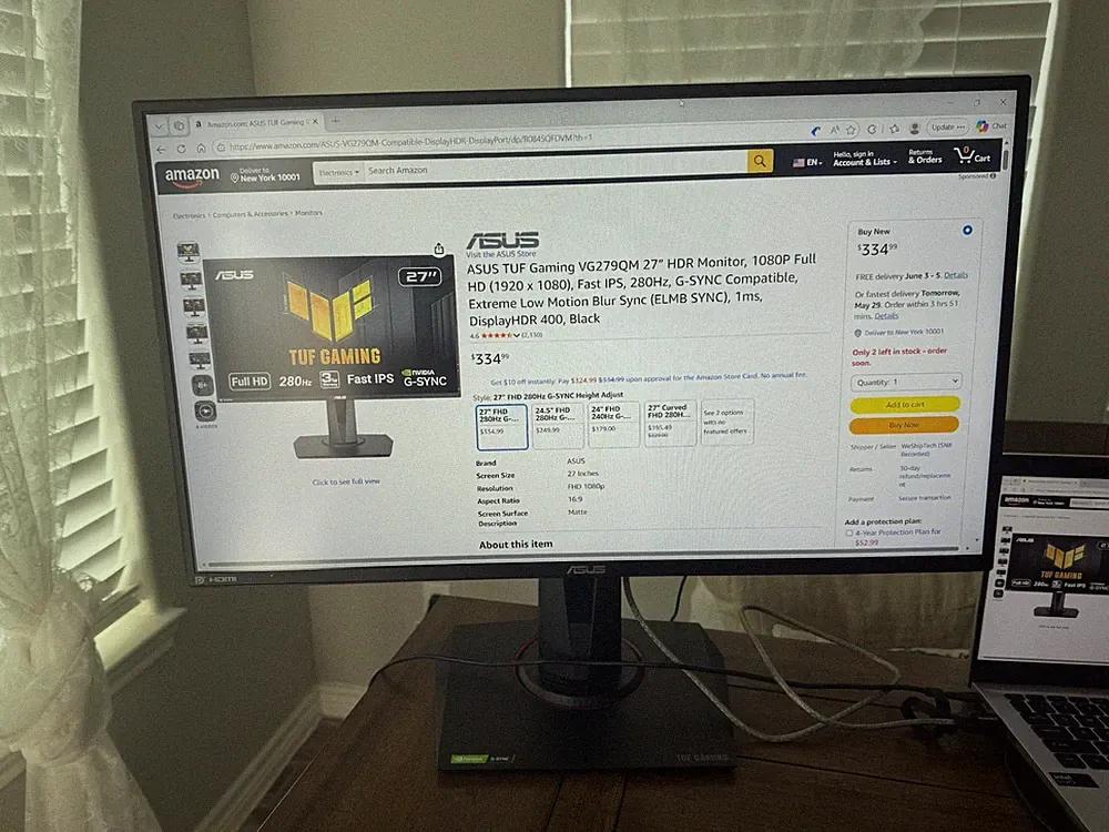 ASUS TUF Gaming VG279QM 27" LCD Monitor 280Hz 1ms 1080p DisplayPort HDMI
