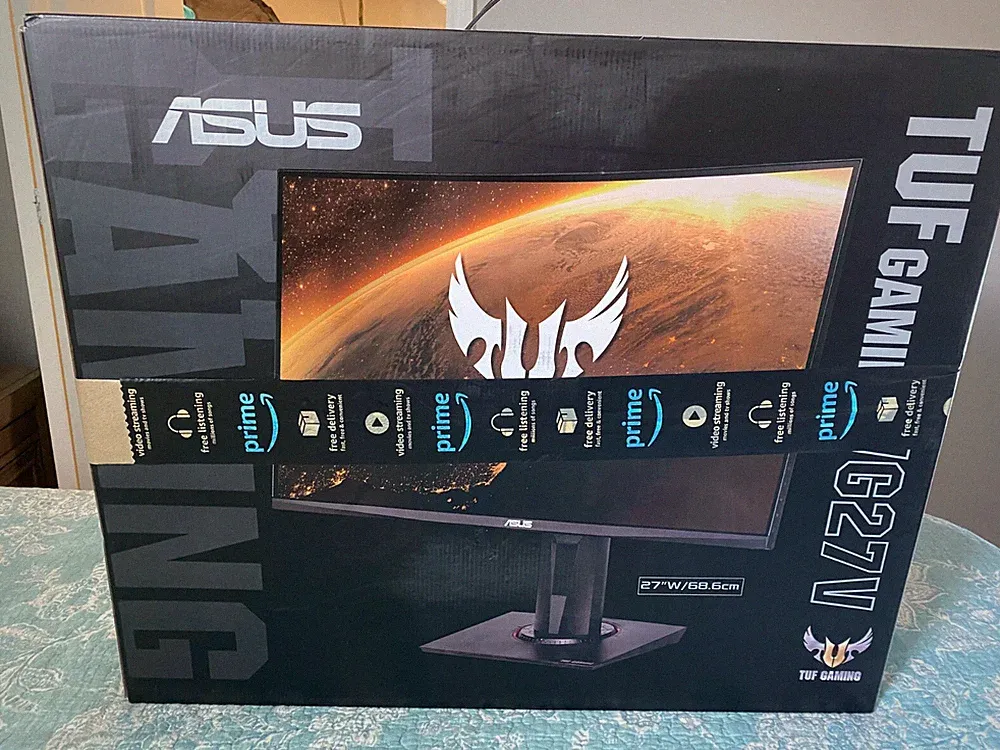 ASUS TUF Gaming VG27AQL1A 27 Curved Monitor, 1080P Full HD, 165Hz Supports 144Hz