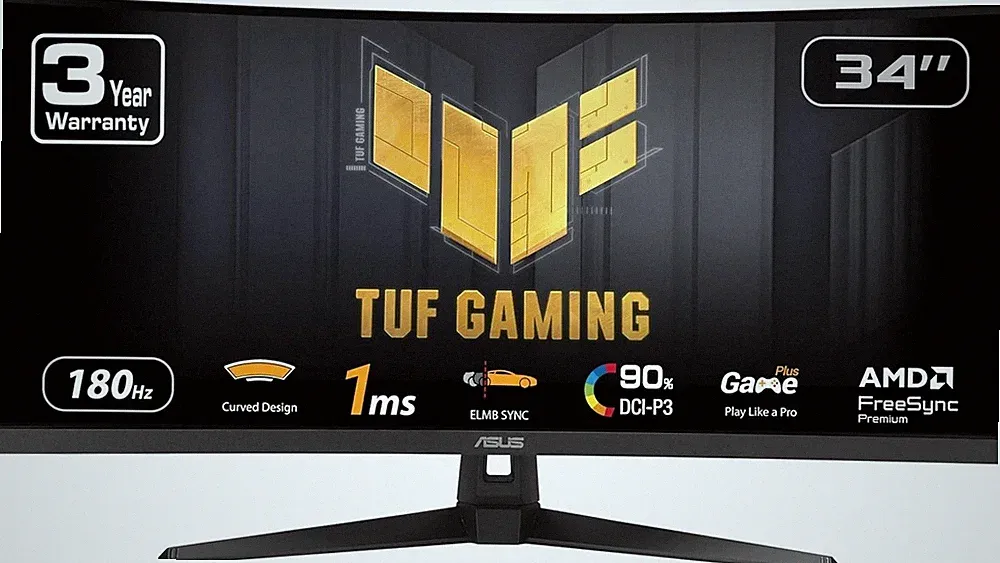 ASUS TUF VG34VQ3B 34" WQHD 3440x1440 180Hz 1ms 1500R Curved Gaming Monitor