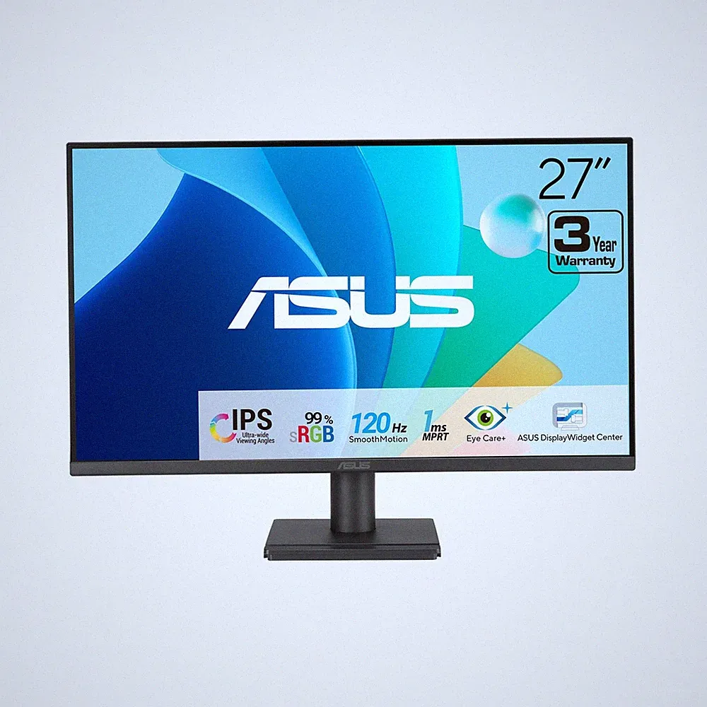 ASUS VA279HG 27 Inch 1080P 120Hz Eye Care Gaming Monitor, HDMI, 5.80, BLACK