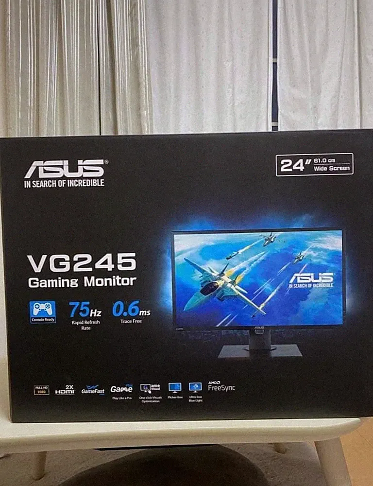 ASUS VG245 24 Inch Full HD 1080p Gaming Monitor 75Hz 0.6ms FreeSync HDMI