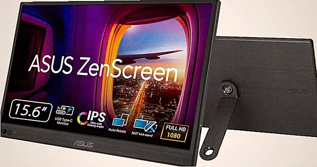 ASUS Zenscreen 15.6” Portable Monitor for Laptop (MB169CK) - Dual USB-C, Mini-Hd