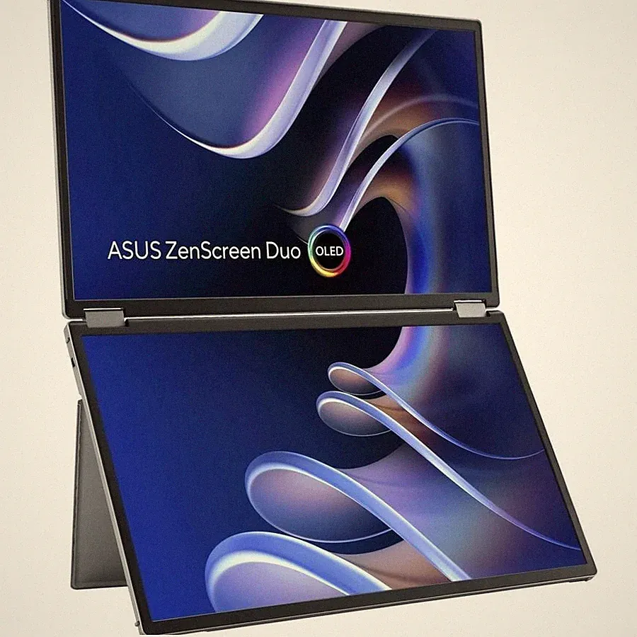 Asus ZenScreen Duo MQ149CD 14" Class WUXGA OLED Monitor - 16:10 - Silver