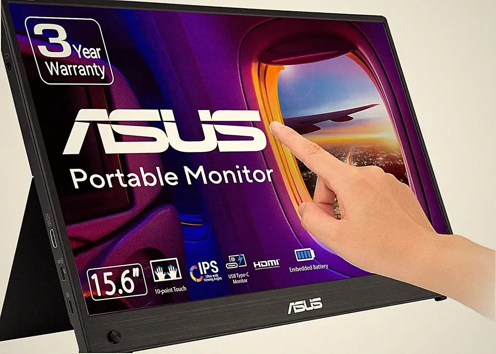 ASUS ZenScreen Touch 16” USB-C IPS Portable Monitor w/Battery (MB16AMTR) *NEW*