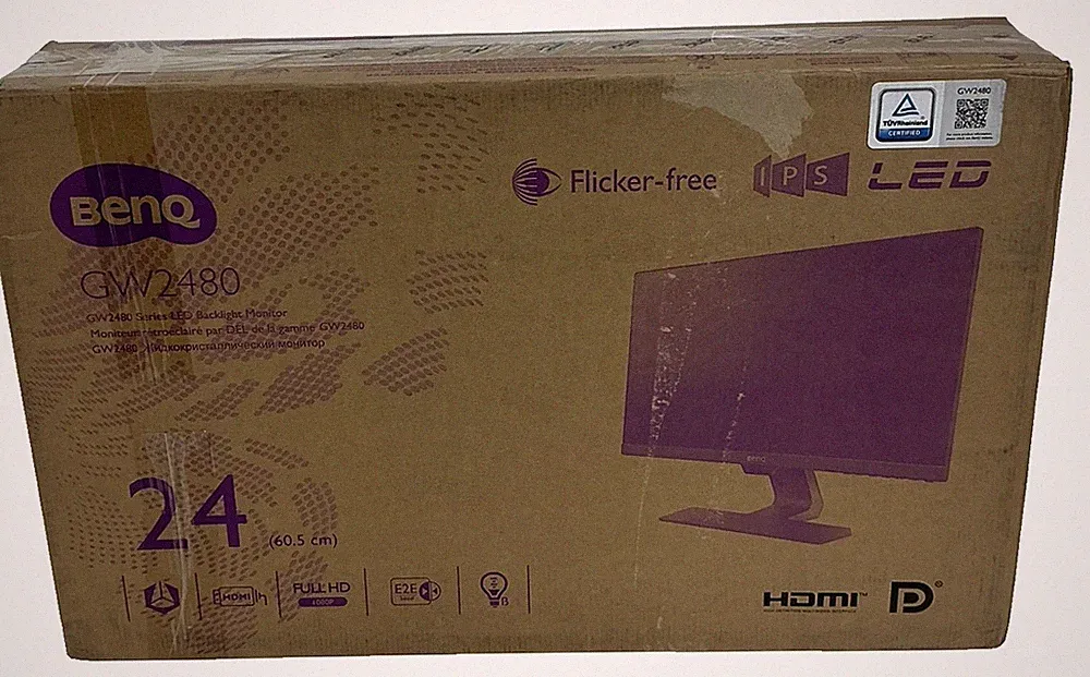 BenQ GW2480 Computer Monitor w/Built in Speaker 24" FHD 1920x1080p HDMI