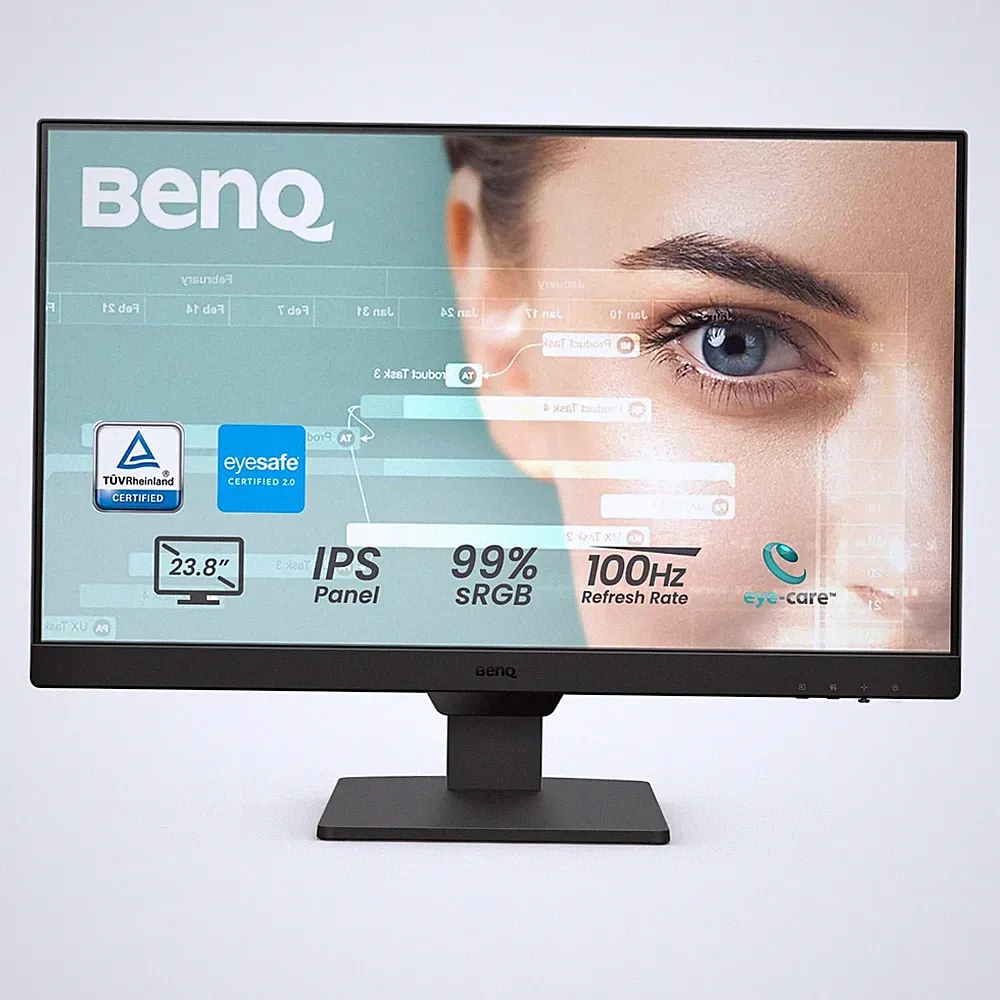 BenQ GW2490 24" Computer Monitor 100Hz FHD 1920x1080p IPS 24 Inch, Black