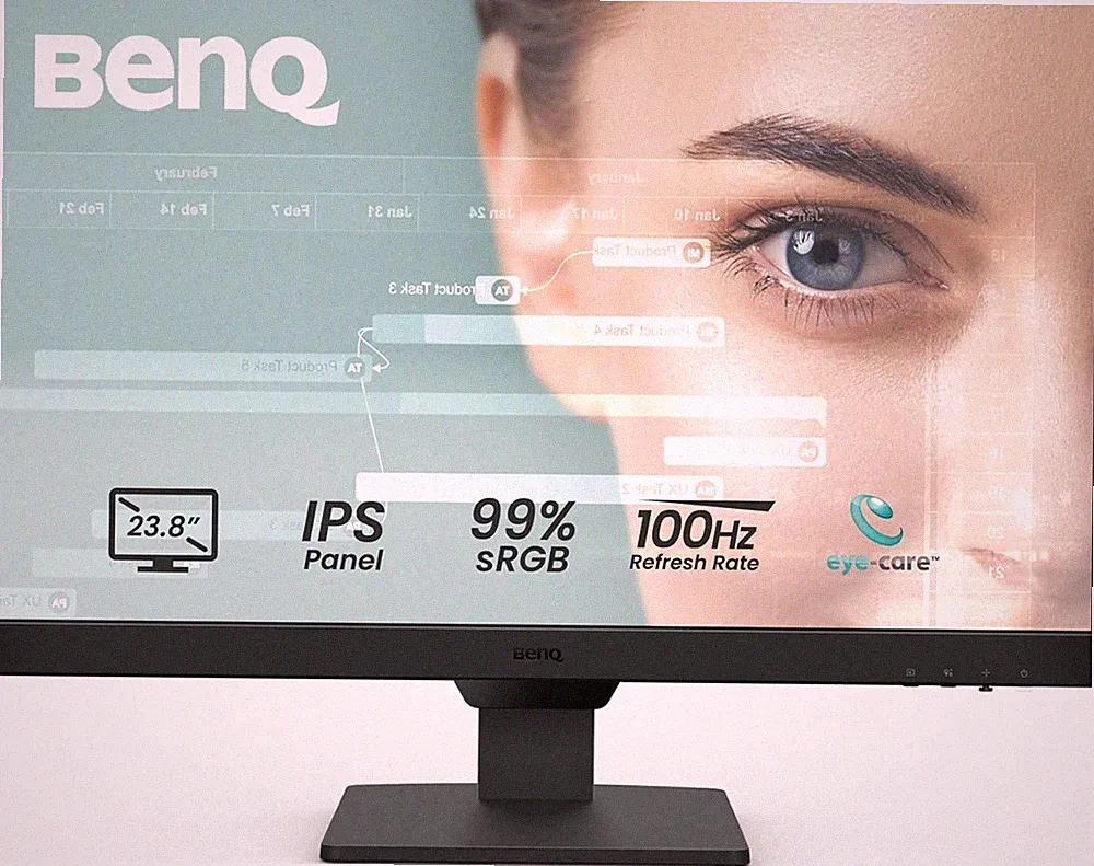 BenQ GW2490 24" Full HD IPS 100Hz Gaming Monitor Speakers Low Blue Light DP HDMI
