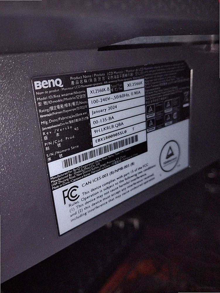BenQ Zowie 24.5 inch Widescreen LCD Monitor - XL2566K