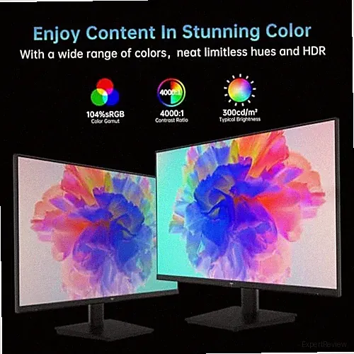 BLACK - KTC 24 INCH 1080P FULL HD COMPUTER MONITOR, 100HZ HDR10 FRAMELESS GAMING