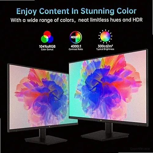 BLACK - KTC 24 INCH 1080P FULL HD COMPUTER MONITOR, 100HZ HDR10 FRAMELESS GAMING