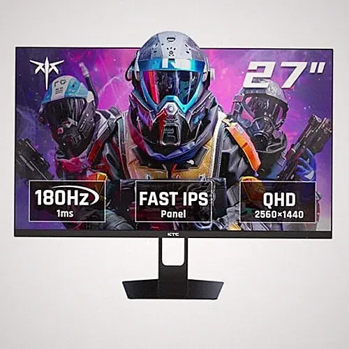 BLACK - KTC 27" QHD GAMING MONITOR 180HZ 1MS GTG FAST IPS 2K COMPUTER GAMER