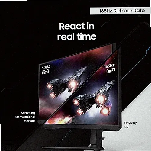 BLACK - SAMSUNG 27" ODYSSEY G51C QHD 165HZ 1MS HDR10 GAMING MONITOR