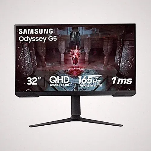 BLACK - SAMSUNG 27" ODYSSEY G51C QHD 165HZ 1MS HDR10 GAMING MONITOR S27CG512EN
