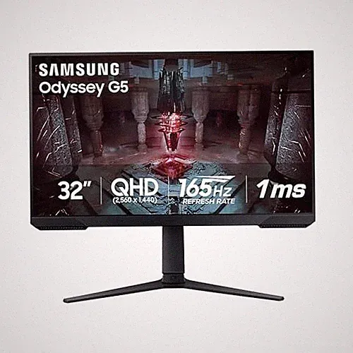 BLACK - SAMSUNG 27" ODYSSEY G51C QHD 165HZ 1MS HDR10 GAMING MONITOR S27CG512EN