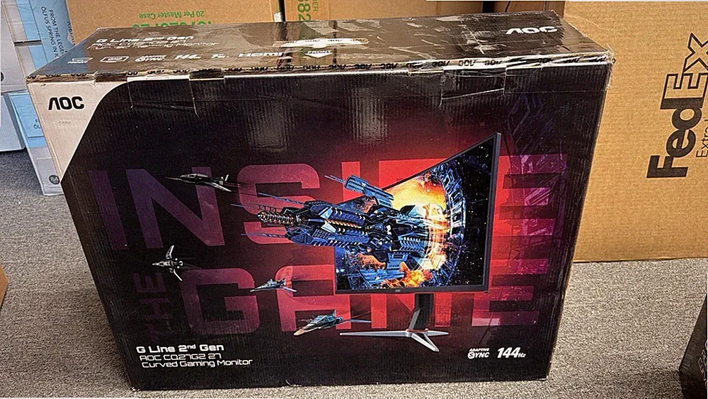 Brand New AOC CQ27G2 27" QHD 2K Curved 144Hz Gaming Monitor Height Adjustable