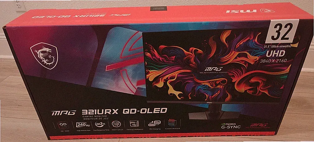 Brand New MSI MPG 321URX QD-OLED 32" UHD Pro Gaming Monitor G-SYNC 240Hz HDR 400