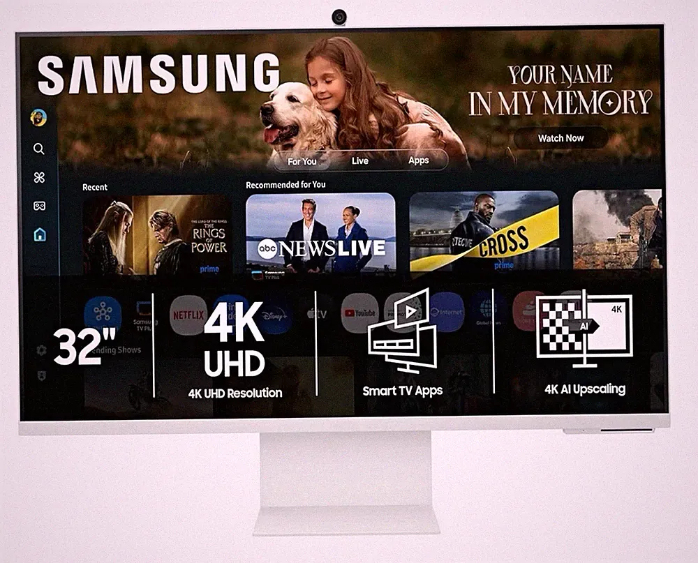 Brand New Samsung 32" M8 4K UHD Smart Monitor & Streaming TV - LS32FM803UNXZA