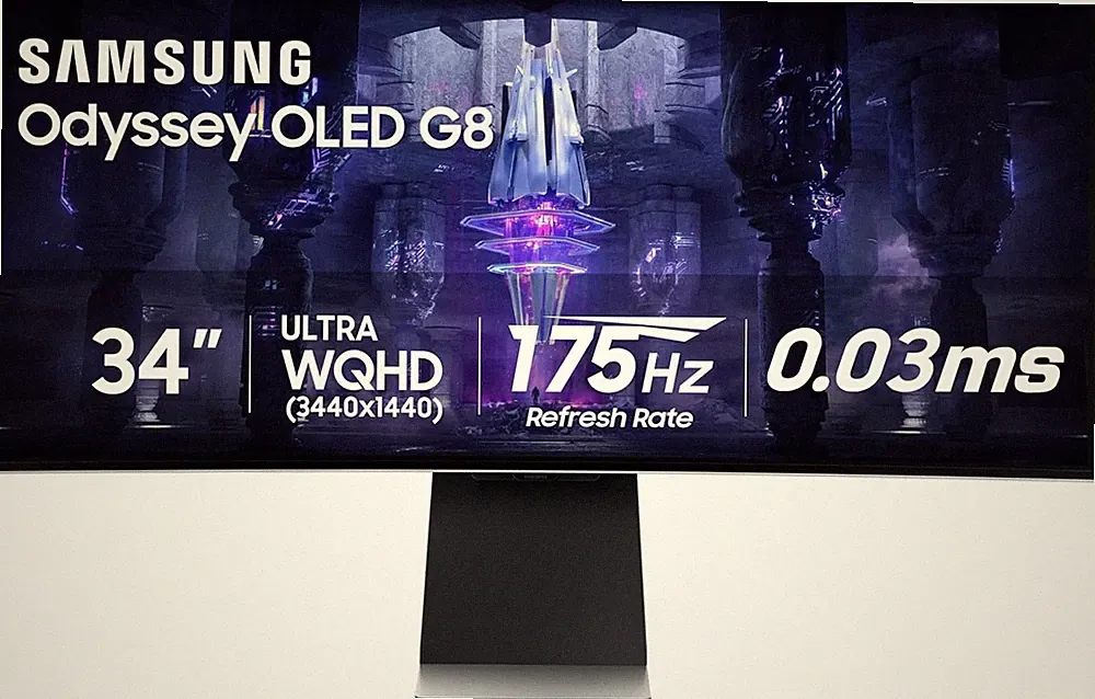 Brand New Samsung 34" Odyssey OLED G8 Curved WQHD FreeSync Smart Gaming Monitor