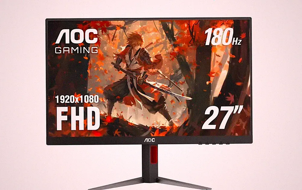 BUNDLE! AOC C27G4X 27” Curved Monitor FHD 1920x1080 180Hz 0.5ms Freesync HDR10