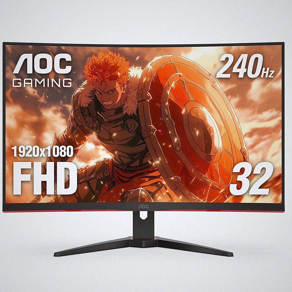 C32G2ZE 32" Curved Frameless Gaming Monitor, Full HD 1920x1080, VA, 0.5ms 240...