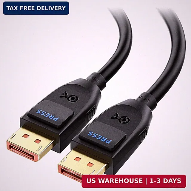 Cable Matters [VESA Certified] 80Gbps DisplayPort 2.1 Cable - 3.3ft / 1m, DP80 C