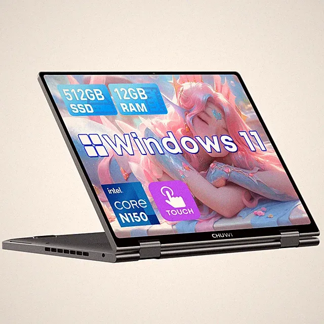 CHUWI MiniBook X 2-in-1: 10.5" FHD Touchscreen 12GB/512GB Intel N150 Windows 11