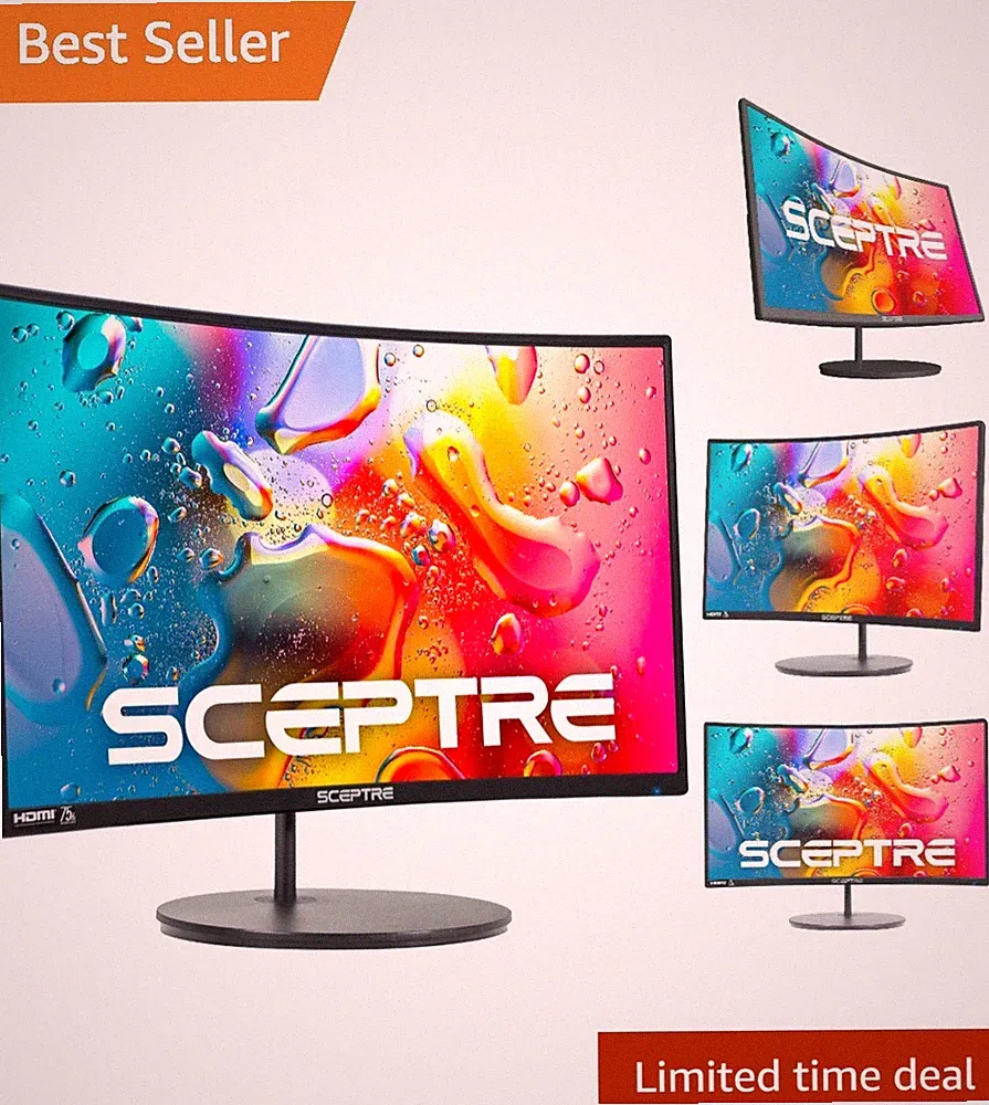 Compact 24-Inch Curved Gaming Monitor - 3000:1 Contrast & VESA Mount Accessible